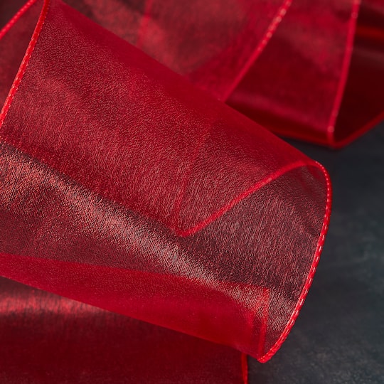 12 Pack: 4" x 10yd. Sheer Wired Ribbon by Celebrate It® Specialty